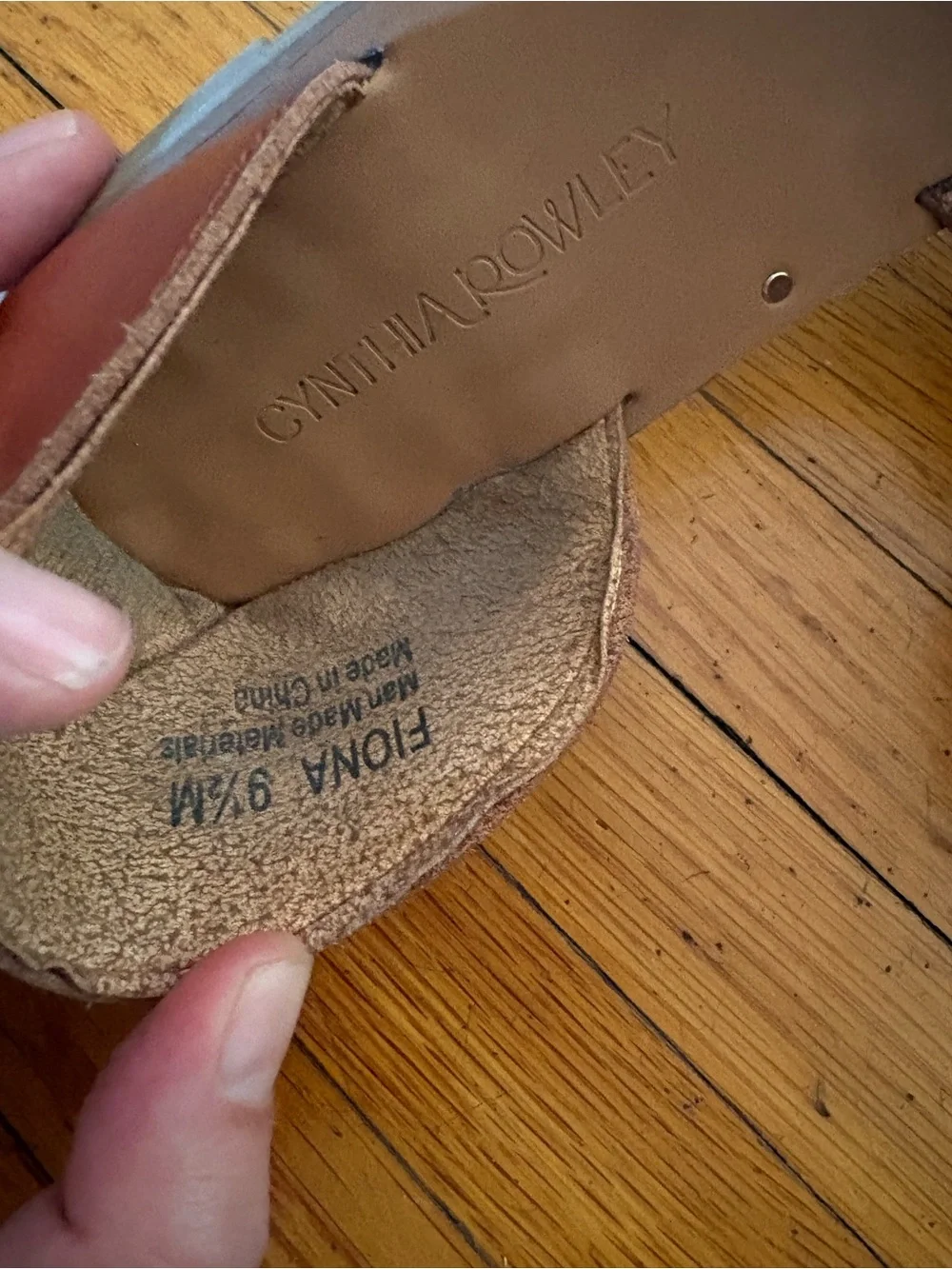 Cynthia Rowley Brown Leather Crossband Flats Sandas - Picture 2 of 3